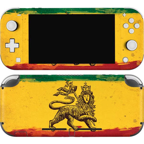 The Lion of Judah Rasta Flag Nintendo Switch Lite Skin