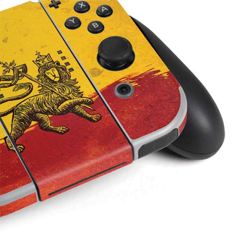 The Lion of Judah Rasta Flag Nintendo Switch OLED (2021) Skin