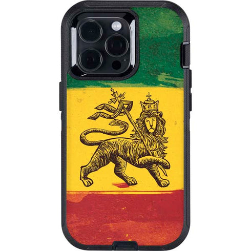 The Lion of Judah Rasta Flag Otterbox Defender iPhone Skin