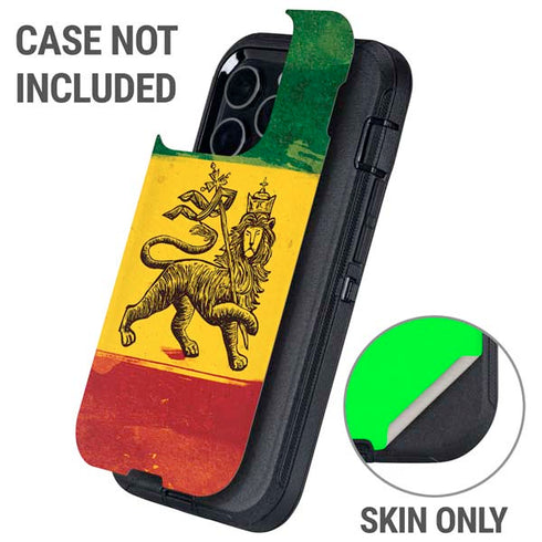 The Lion of Judah Rasta Flag Otterbox Defender iPhone Skin
