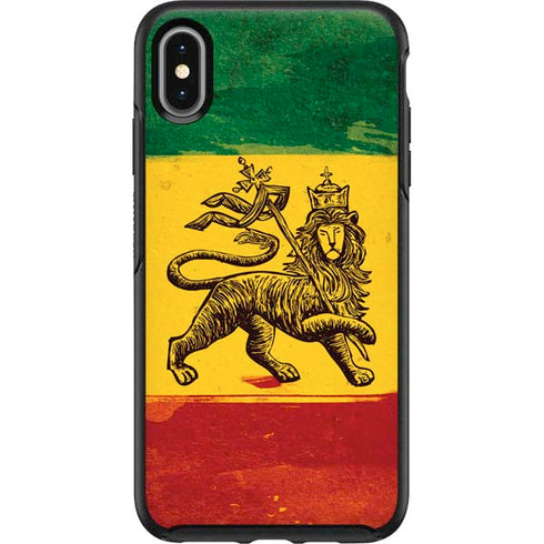 The Lion of Judah Rasta Flag Otterbox Symmetry iPhone Skin