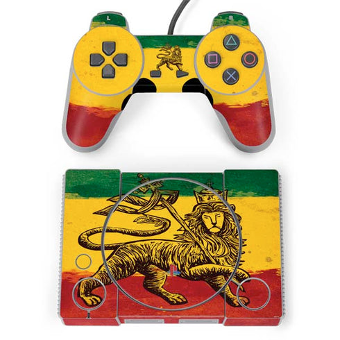 The Lion of Judah Rasta Flag PlayStation Classic Bundle Skin