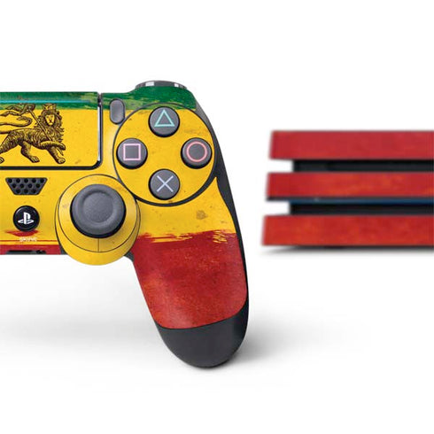 The Lion of Judah Rasta Flag PS4 Pro Bundle Skin
