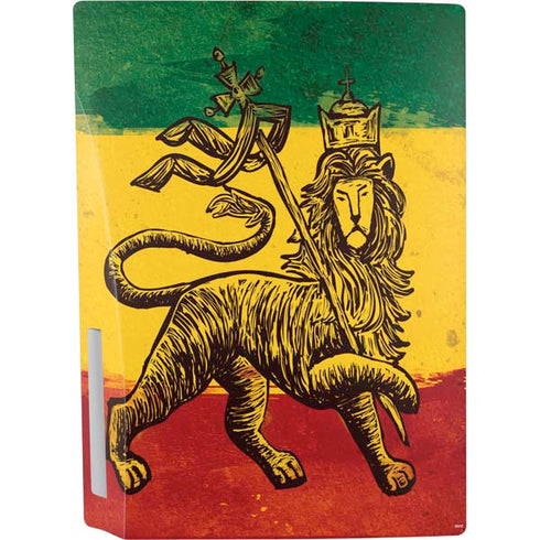 The Lion of Judah Rasta Flag PS5 Console Skin