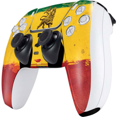 The Lion of Judah Rasta Flag PS5 Controller Skin