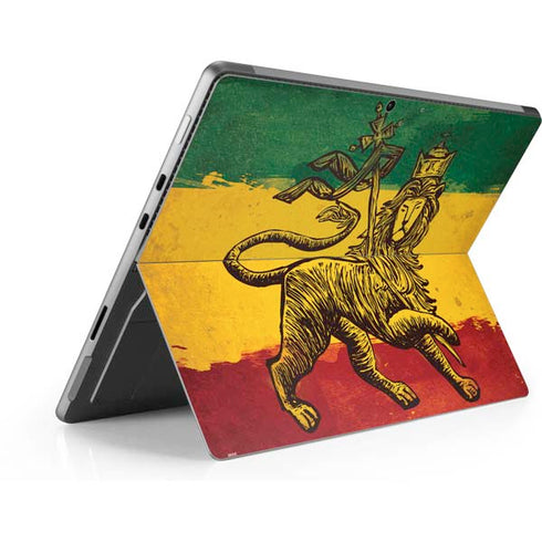 The Lion of Judah Rasta Flag Surface Pro 8 Skin