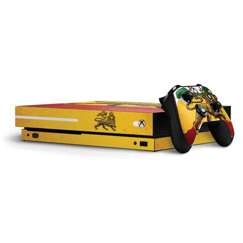 The Lion of Judah Rasta Flag Xbox One X Bundle Skin