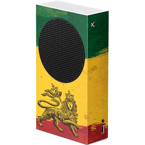 The Lion of Judah Rasta Flag Xbox Series S Console Skin