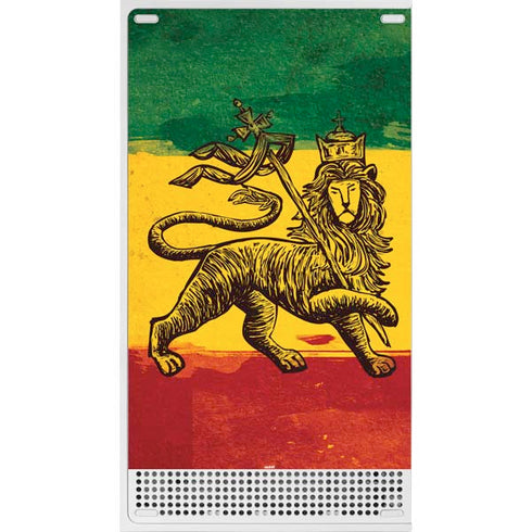 The Lion of Judah Rasta Flag Xbox Series S Console Skin