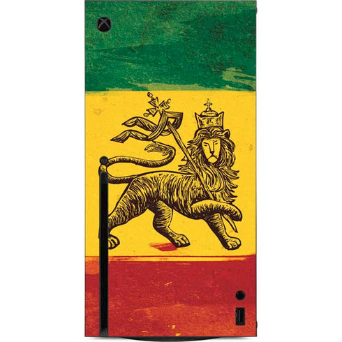 The Lion of Judah Rasta Flag Xbox Series X Console Skin