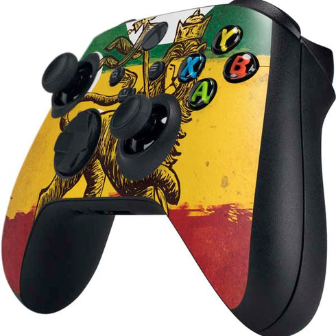 The Lion of Judah Rasta Flag Xbox Series X Controller Skin