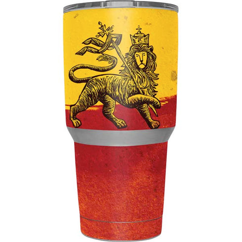 The Lion of Judah Rasta Flag Yeti 30oz Rambler Tumbler Skin