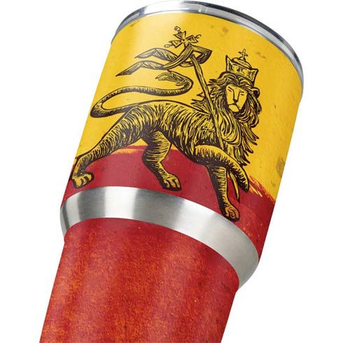 The Lion of Judah Rasta Flag Yeti 30oz Rambler Tumbler Skin