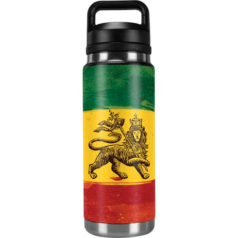 The Lion of Judah Rasta Flag YETI Rambler 26oz Bottle Skin