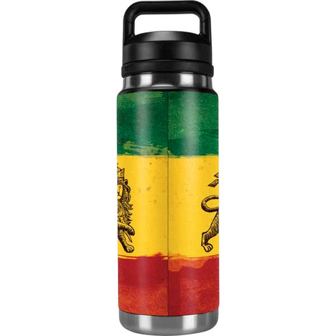 The Lion of Judah Rasta Flag YETI Rambler 26oz Bottle Skin