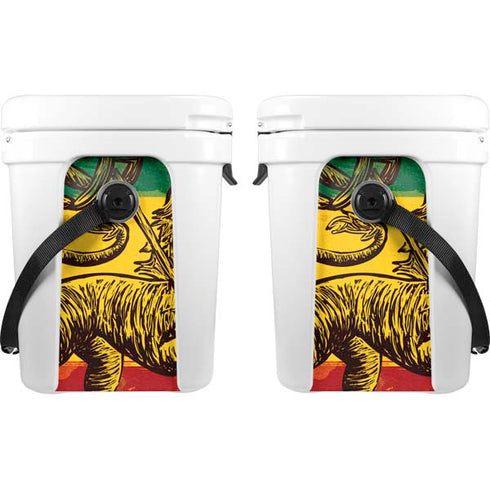 The Lion of Judah Rasta Flag YETI Roadie 24 Hard Cooler Skin