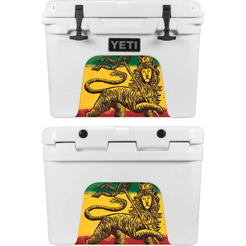 The Lion of Judah Rasta Flag YETI Tundra 35 Hard Cooler Skin