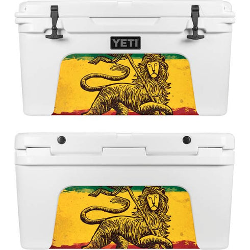 The Lion of Judah Rasta Flag YETI Tundra 65 Hard Cooler Skin