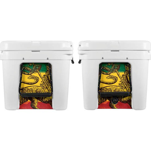 The Lion of Judah Rasta Flag YETI Tundra 65 Hard Cooler Skin