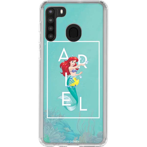 Disney Princess The Little Mermaid Galaxy A21 Clear Case