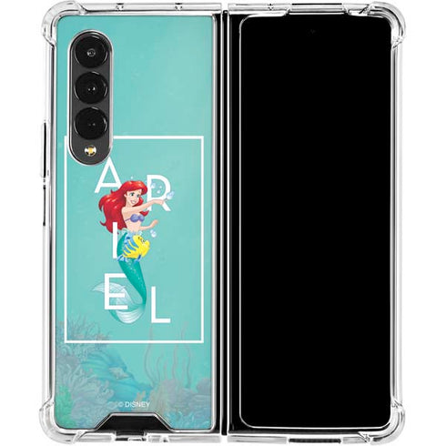 Disney Princess The Little Mermaid Galaxy Z Fold4 5G Clear Case