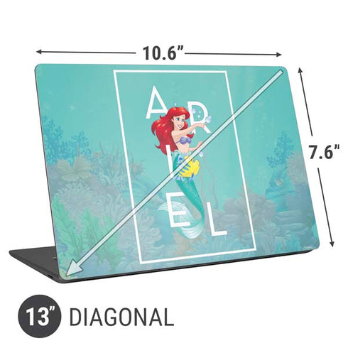 Disney Princess The Little Mermaid Universal Laptop 13in (10.6 x 7.6in) Skin