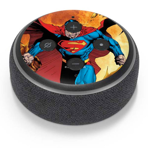 DC Comics Superman Action Pose Art By Jim Lee Amazon Echo Dot Skin