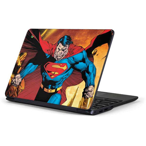 DC Comics Superman Action Pose Art By Jim Lee Samsung Chromebook Skin