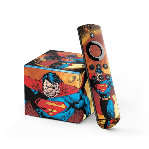 DC Comics Superman Action Pose Art By Jim Lee Fire TV Cube Skin