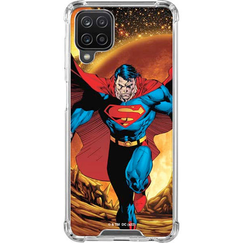 DC Comics Superman Action Pose Art By Jim Lee Galaxy A12 Clear Case