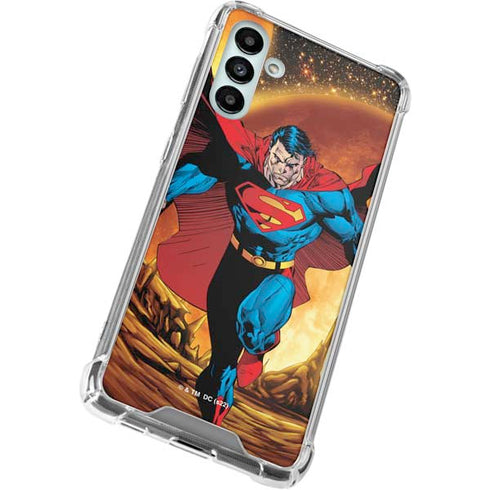 DC Comics Superman Action Pose Art By Jim Lee Galaxy A13 5G Clear Case