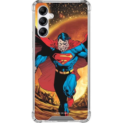 DC Comics Superman Action Pose Art By Jim Lee Galaxy A14 5G Clear Case