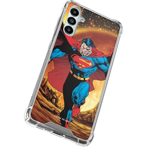 DC Comics Superman Action Pose Art By Jim Lee Galaxy A15 5G Clear Case