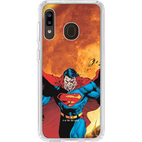 DC Comics Superman Action Pose Art By Jim Lee Galaxy A20 Clear Case