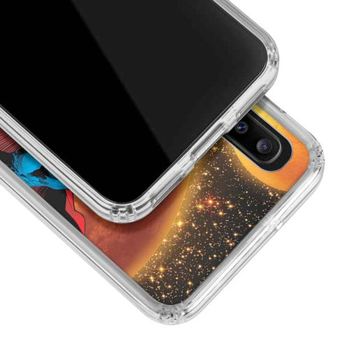 DC Comics Superman Action Pose Art By Jim Lee Galaxy A30 Clear Case