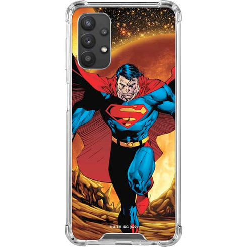 DC Comics Superman Action Pose Art By Jim Lee Galaxy A32 5G Clear Case