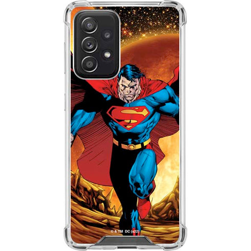 DC Comics Superman Action Pose Art By Jim Lee Galaxy A52 5G Clear Case
