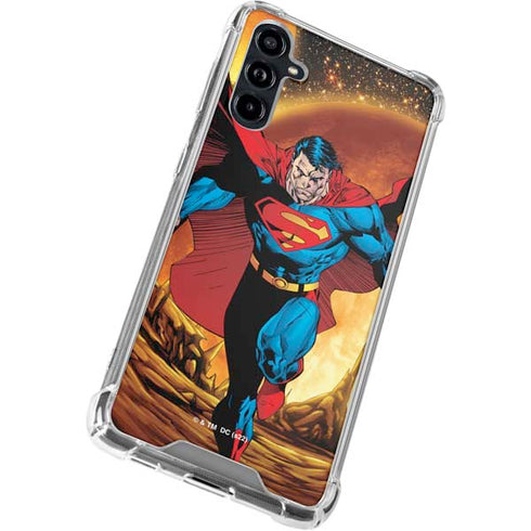 DC Comics Superman Action Pose Art By Jim Lee Galaxy A54 5G Clear Case