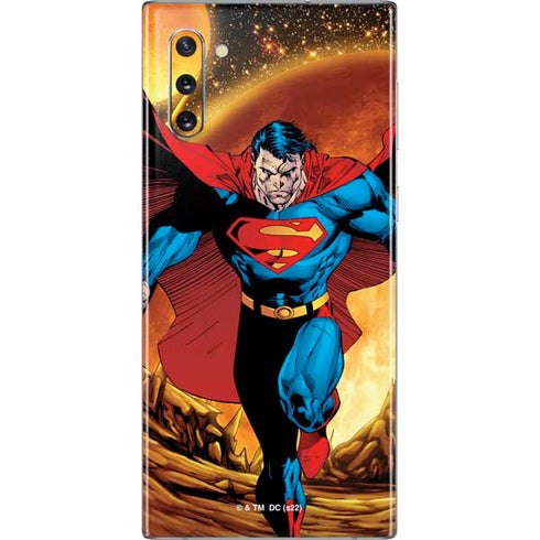 DC Comics Superman Action Pose Art By Jim Lee Galaxy Note 10 Skin