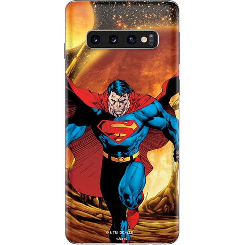 DC Comics Superman Action Pose Art By Jim Lee Galaxy S10 Skin