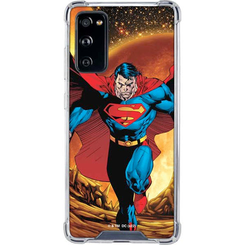 DC Comics Superman Action Pose Art By Jim Lee Galaxy S20 FE Clear Case