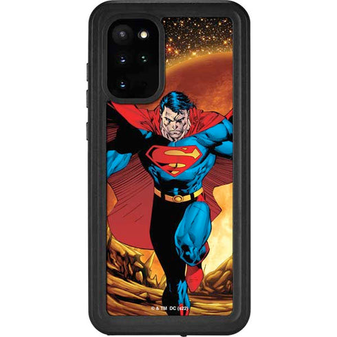 DC Comics Superman Action Pose Art By Jim Lee Galaxy S20 Plus Waterproof Case