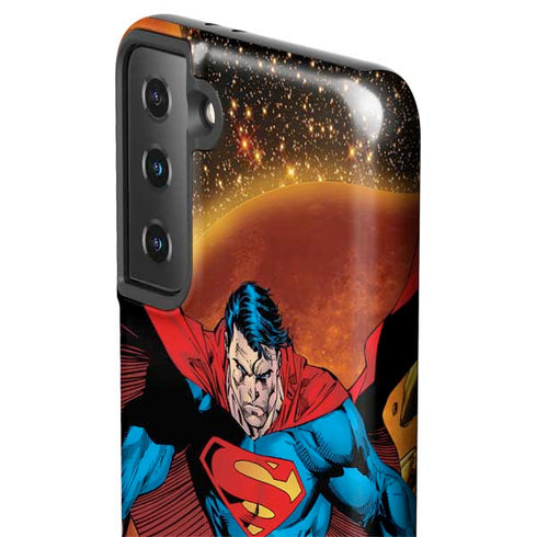 DC Comics Superman Action Pose Art By Jim Lee Galaxy S21 FE Pro Case