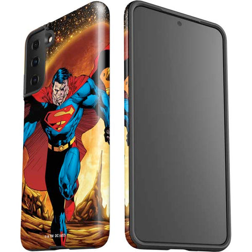 DC Comics Superman Action Pose Art By Jim Lee Galaxy S21 FE Pro Case