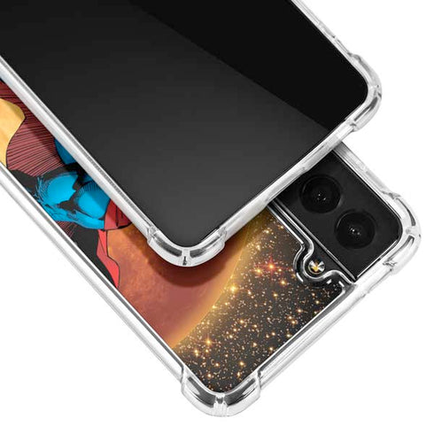 DC Comics Superman Action Pose Art By Jim Lee Galaxy S21 Plus 5G Clear Case