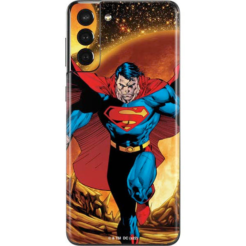 DC Comics Superman Action Pose Art By Jim Lee Galaxy S21 Plus 5G Skin