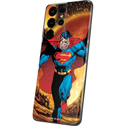 DC Comics Superman Action Pose Art By Jim Lee Galaxy S21 Ultra 5G Skin