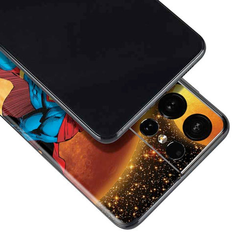 DC Comics Superman Action Pose Art By Jim Lee Galaxy S21 Ultra 5G Skin