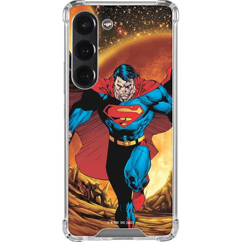DC Comics Superman Action Pose Art By Jim Lee Galaxy S23 Clear Case
