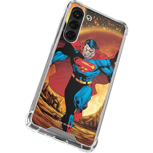 DC Comics Superman Action Pose Art By Jim Lee Galaxy S23 Plus Clear Case
